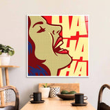 Ha Ha Ha Retro Glass Wall Art - CreoGlass E-Shop