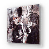 Jazz Band with Dancers Glass Wall Art - CreoGlass E-Shop