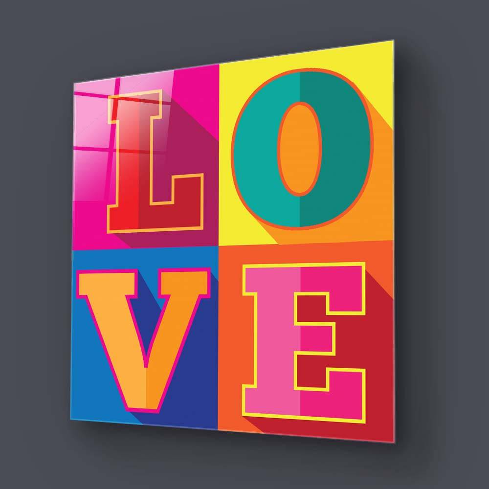 L-O-V-E Glass Wall Art - CreoGlass E-Shop