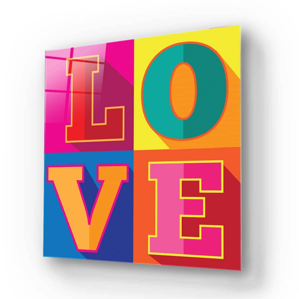 L-O-V-E Glass Wall Art - CreoGlass E-Shop