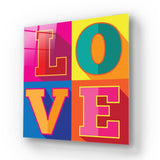 L-O-V-E Glass Wall Art - CreoGlass E-Shop