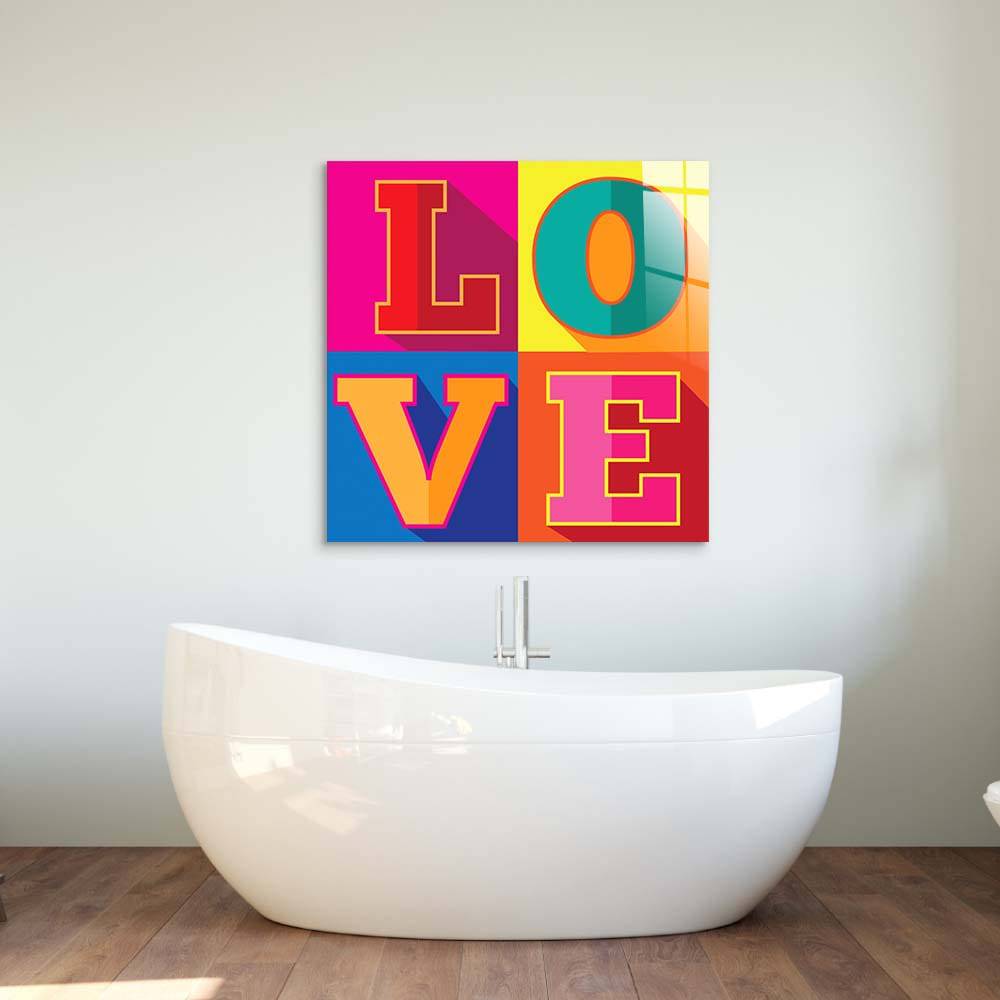 L-O-V-E Glass Wall Art - CreoGlass E-Shop