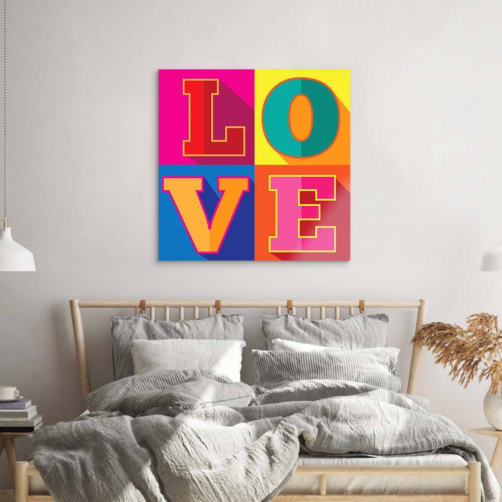 L-O-V-E Glass Wall Art - CreoGlass E-Shop