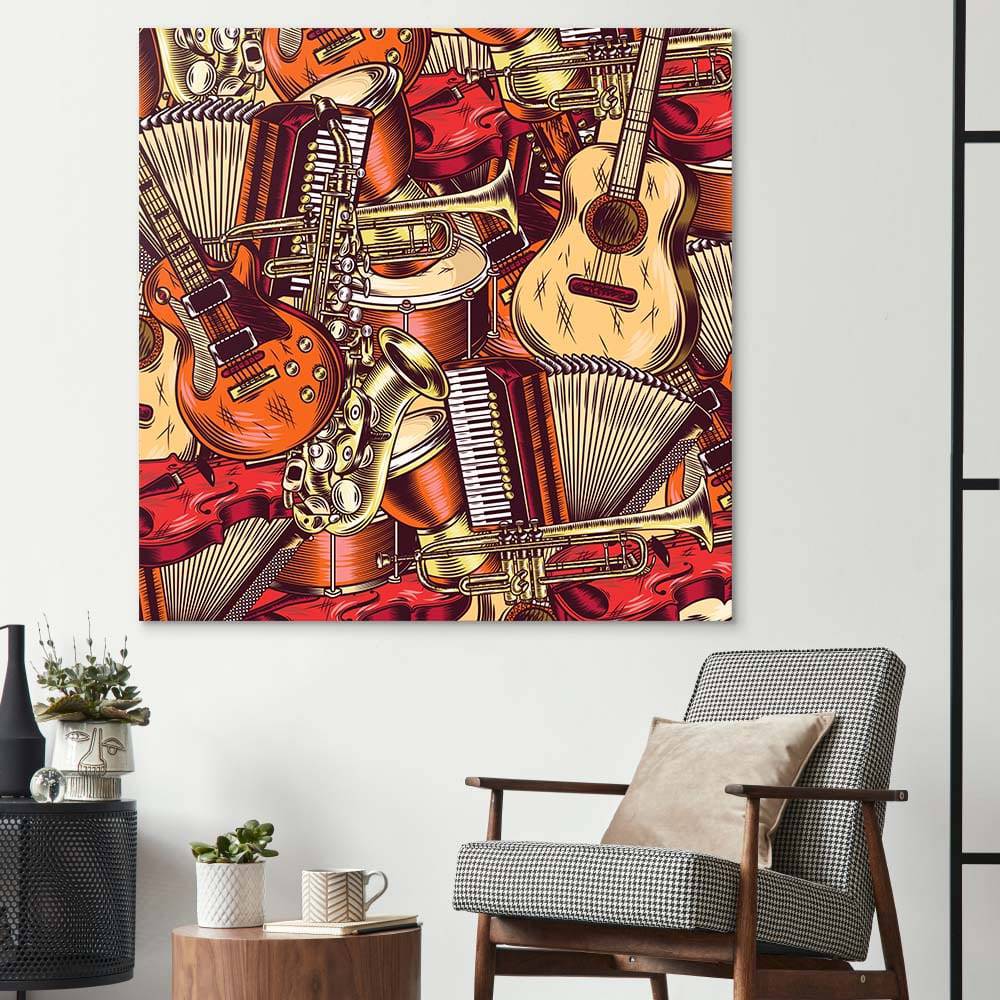 Musical Fill Glass Wall Art - CreoGlass E-Shop