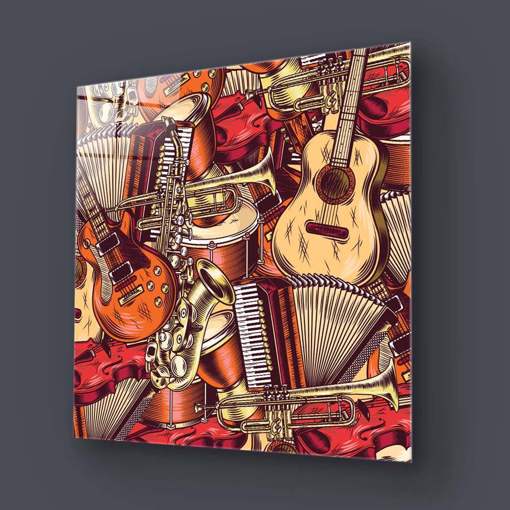 Musical Fill Glass Wall Art - CreoGlass E-Shop