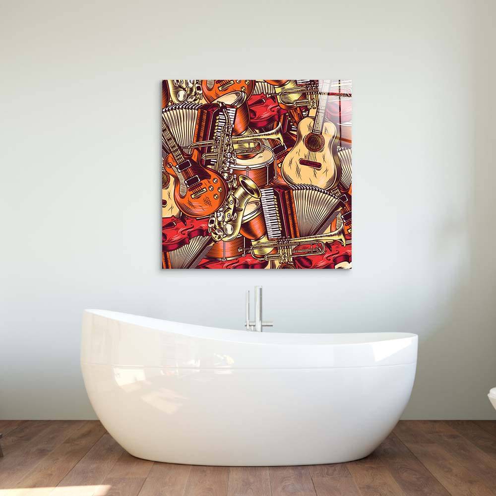 Musical Fill Glass Wall Art - CreoGlass E-Shop