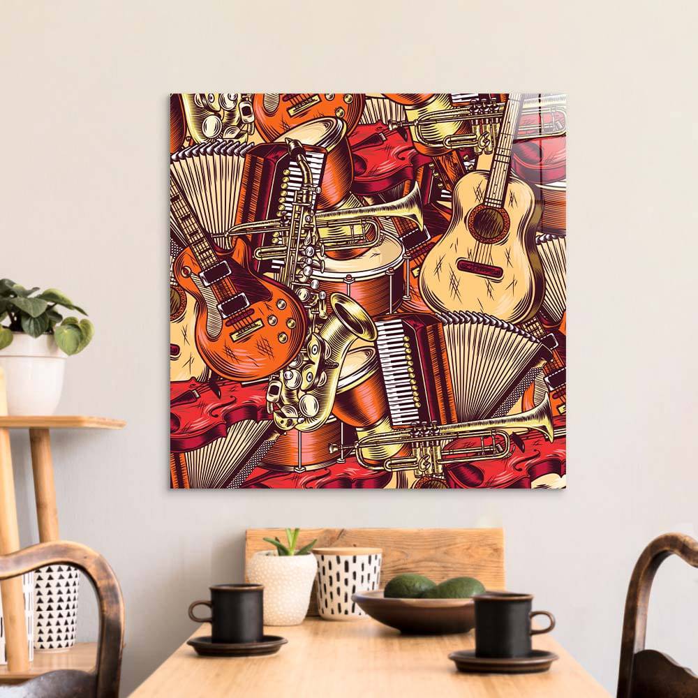 Musical Fill Glass Wall Art - CreoGlass E-Shop
