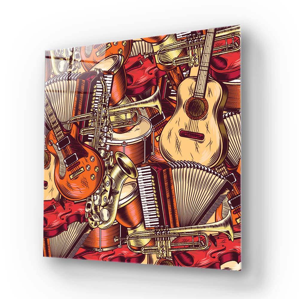 Musical Fill Glass Wall Art - CreoGlass E-Shop