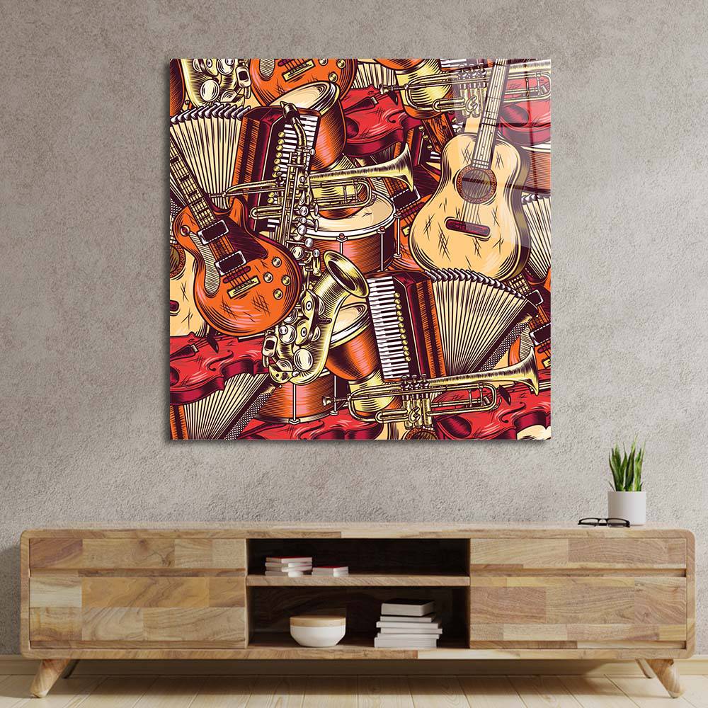 Musical Fill Glass Wall Art - CreoGlass E-Shop