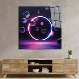 Neon Bubbles Glass Wall Art - CreoGlass E-Shop
