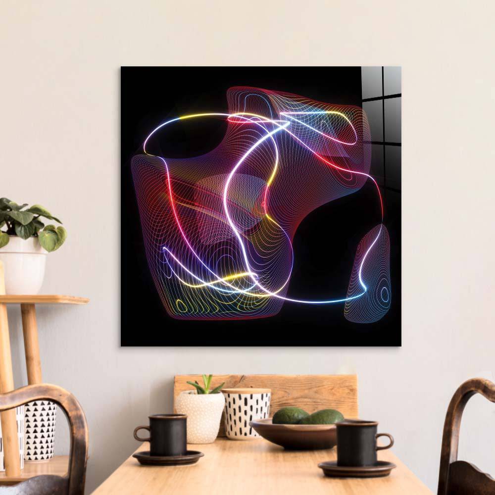 Neon Thread Glass Wall Art - CreoGlass E-Shop