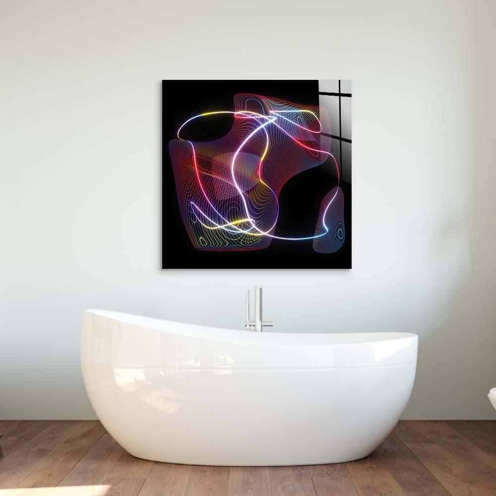 Neon Thread Glass Wall Art - CreoGlass E-Shop