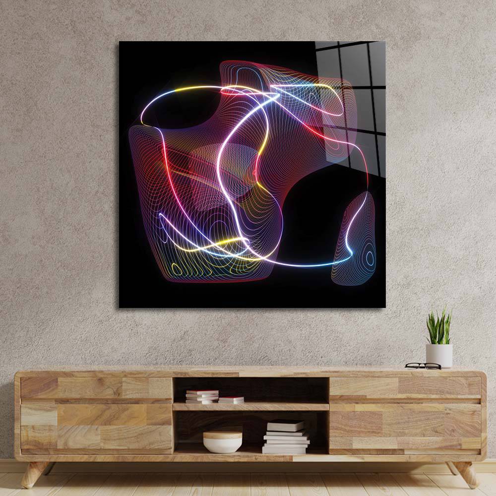 Neon Thread Glass Wall Art - CreoGlass E-Shop