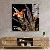 Orange Lily Glass Wall Art - CreoGlass E-Shop