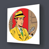 Retro Detective Glass Wall Art - CreoGlass E-Shop