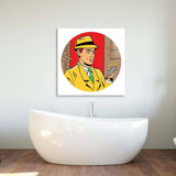 Retro Detective Glass Wall Art - CreoGlass E-Shop