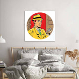 Retro Detective Glass Wall Art - CreoGlass E-Shop