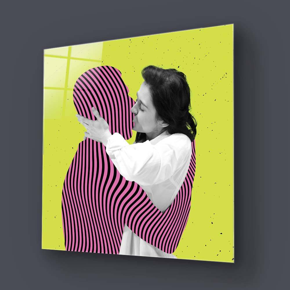 Retro Ideal Man Glass Wall Art - CreoGlass E-Shop