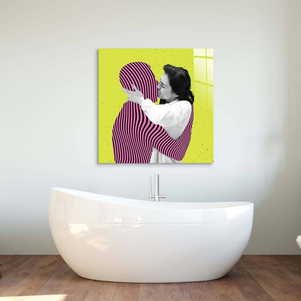 Retro Ideal Man Glass Wall Art - CreoGlass E-Shop