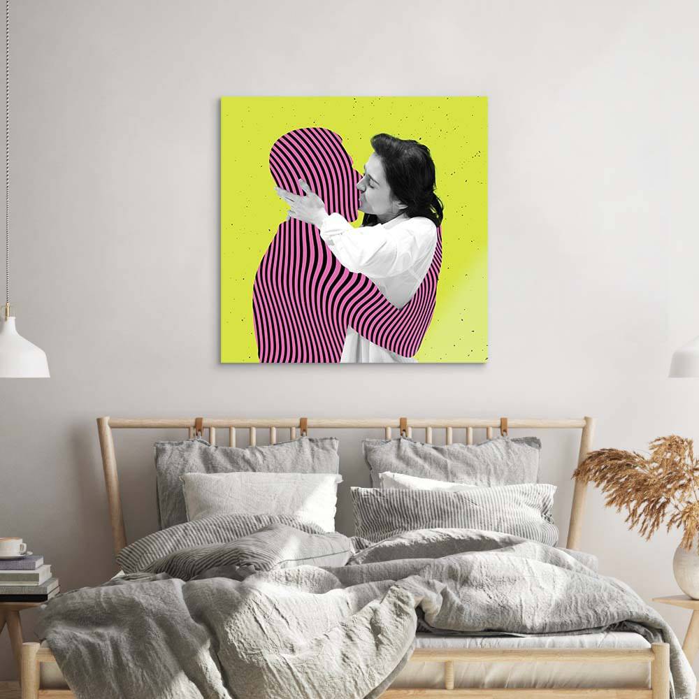 Retro Ideal Man Glass Wall Art - CreoGlass E-Shop