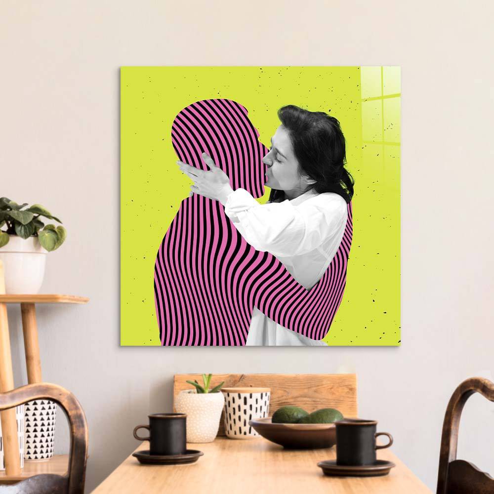 Retro Ideal Man Glass Wall Art - CreoGlass E-Shop