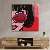 Retro Red Sunglasses 2 Glass Wall Art - CreoGlass E-Shop
