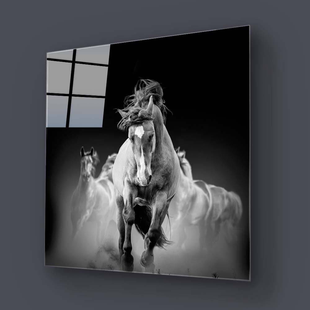 Running Horses Glass Wall Art - CreoGlass E-Shop
