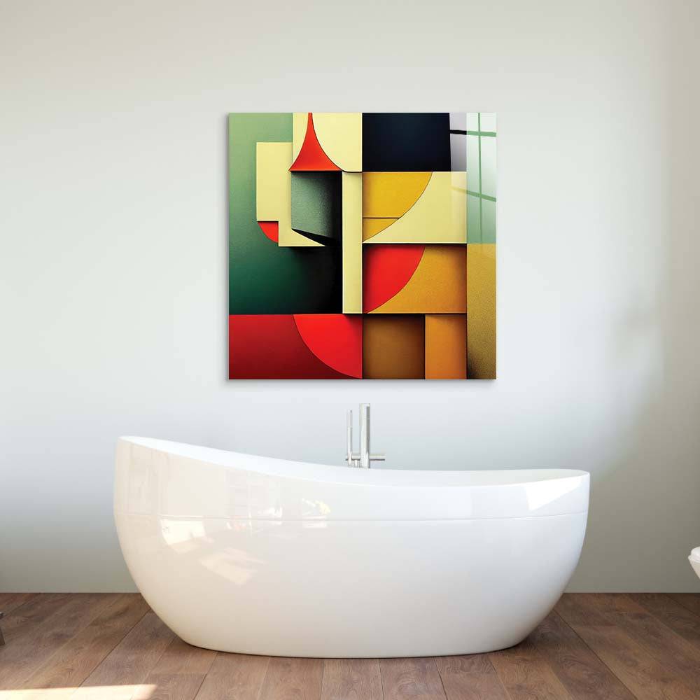 Stacking Cubist Glass Wall Art - CreoGlass E-Shop