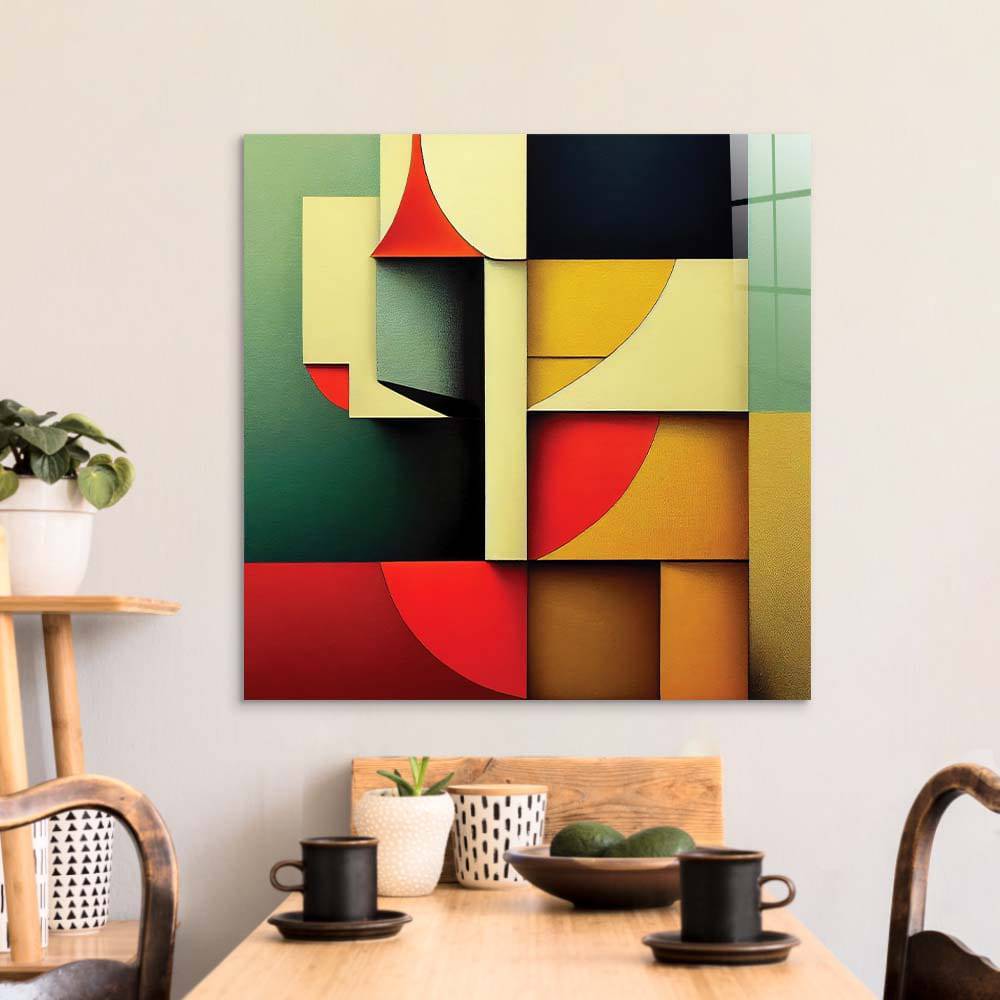 Stacking Cubist Glass Wall Art - CreoGlass E-Shop