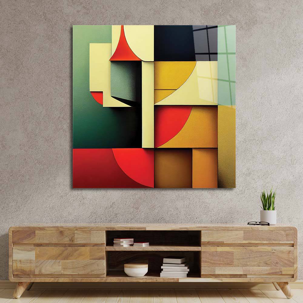 Stacking Cubist Glass Wall Art - CreoGlass E-Shop