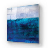 Textured Shades of Blue Glass Wall Art - CreoGlass E-Shop