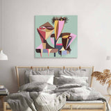 Three Abstract Birds Glass Wall Art - CreoGlass E-Shop
