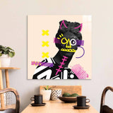 Vandalised Greek Statue 3 Glass Wall Art - CreoGlass E-Shop