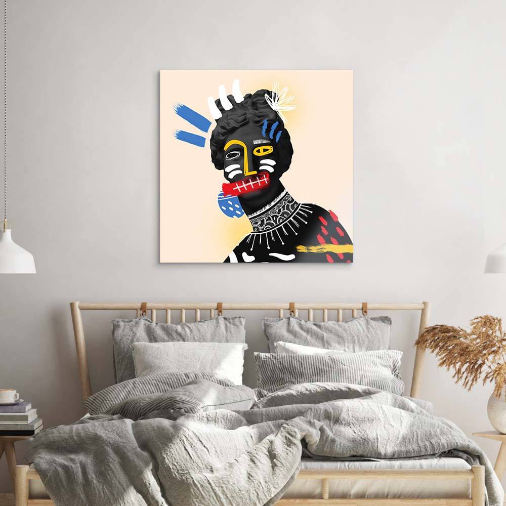 Vandalised Greek Statue Glass Wall Art - CreoGlass E-Shop