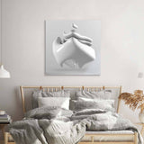 White Glossy Cube Glass Wall Art - CreoGlass E-Shop