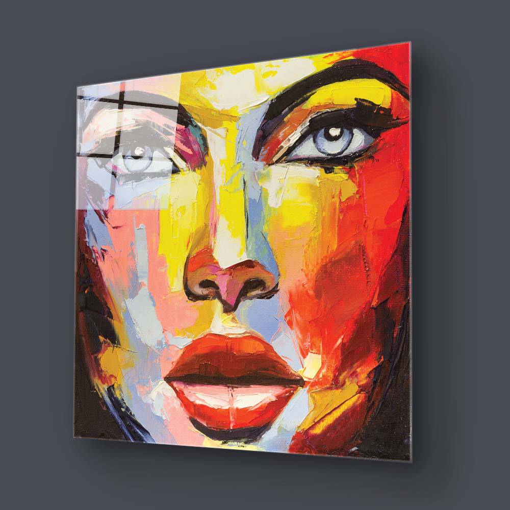 Woman Painting Glass Wall Art - CreoGlass E-Shop