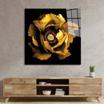 Yellow Peony Glass Wall Art - CreoGlass E-Shop