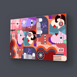 Abstract Dirty Dog Glass Wall Art - CreoGlass E-Shop