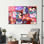 Abstract Dirty Dog Glass Wall Art - CreoGlass E-Shop