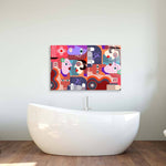 Abstract Dirty Dog Glass Wall Art - CreoGlass E-Shop