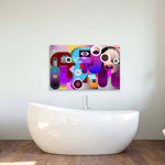 Abstract Drunk Women Glass Wall Art - CreoGlass E-Shop