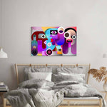 Abstract Drunk Women Glass Wall Art - CreoGlass E-Shop