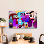 Abstract Drunk Women Glass Wall Art - CreoGlass E-Shop