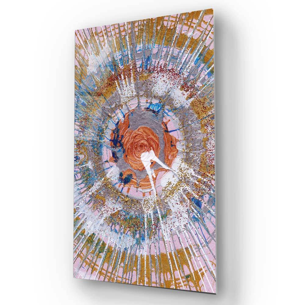 Abstract Expressionism Colourful Contemporary Pollock Glass Wall Art - CreoGlass E-Shop