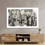 Abstract French Jazz Band Glass Wall Art - CreoGlass E-Shop