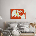 Abstract Geometric Creatures Glass Wall Art - CreoGlass E-Shop