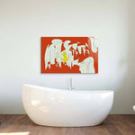 Abstract Geometric Creatures Glass Wall Art - CreoGlass E-Shop