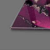 Abstract Hot Pink Alcohol Ink Marble Glass Wall Art - CreoGlass E-Shop