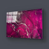 Abstract Hot Pink Alcohol Ink Marble Glass Wall Art - CreoGlass E-Shop