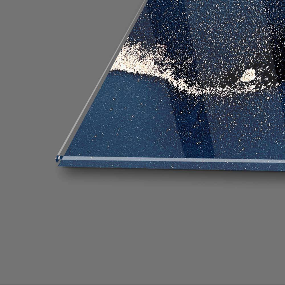 Abstract Light Blue and Baby Pink Alcohol Ink Marble Glass Wall Art - CreoGlass E-Shop